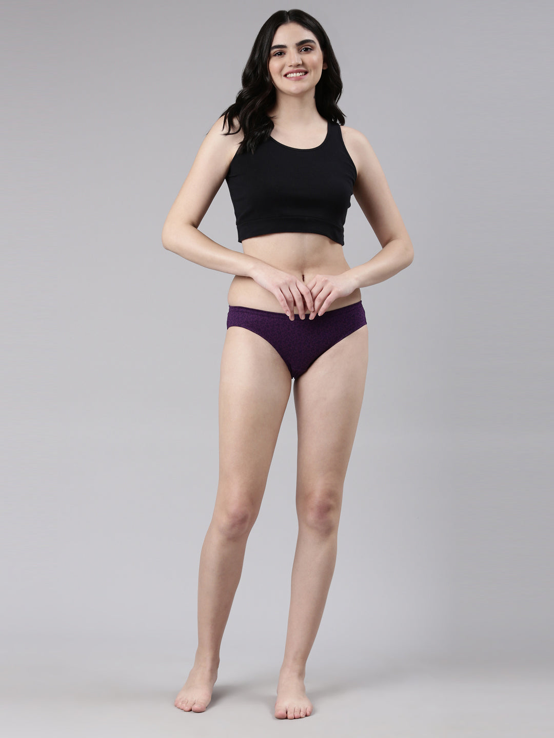 Faso Women's Cotton Inner Elastic Bikini (Pack of 2)