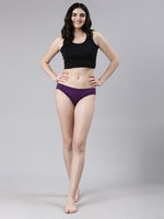 Faso Women's Cotton Inner Elastic Bikini (Pack of 2)