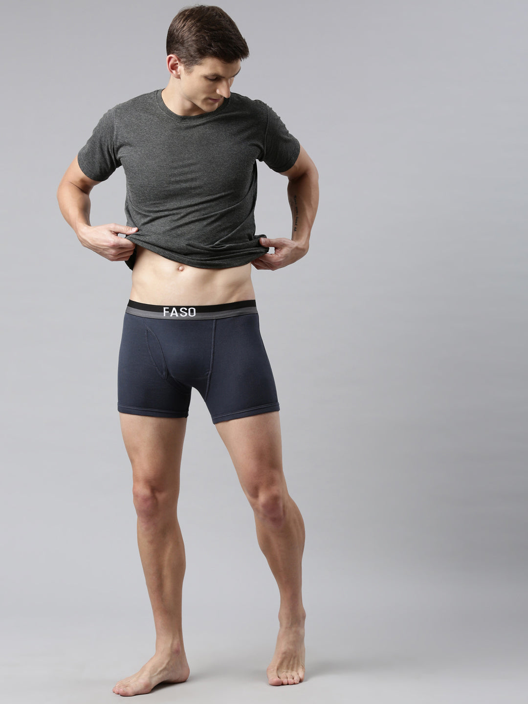 Faso Men's Cotton Outer Elastic Trunk (Pack of 2)