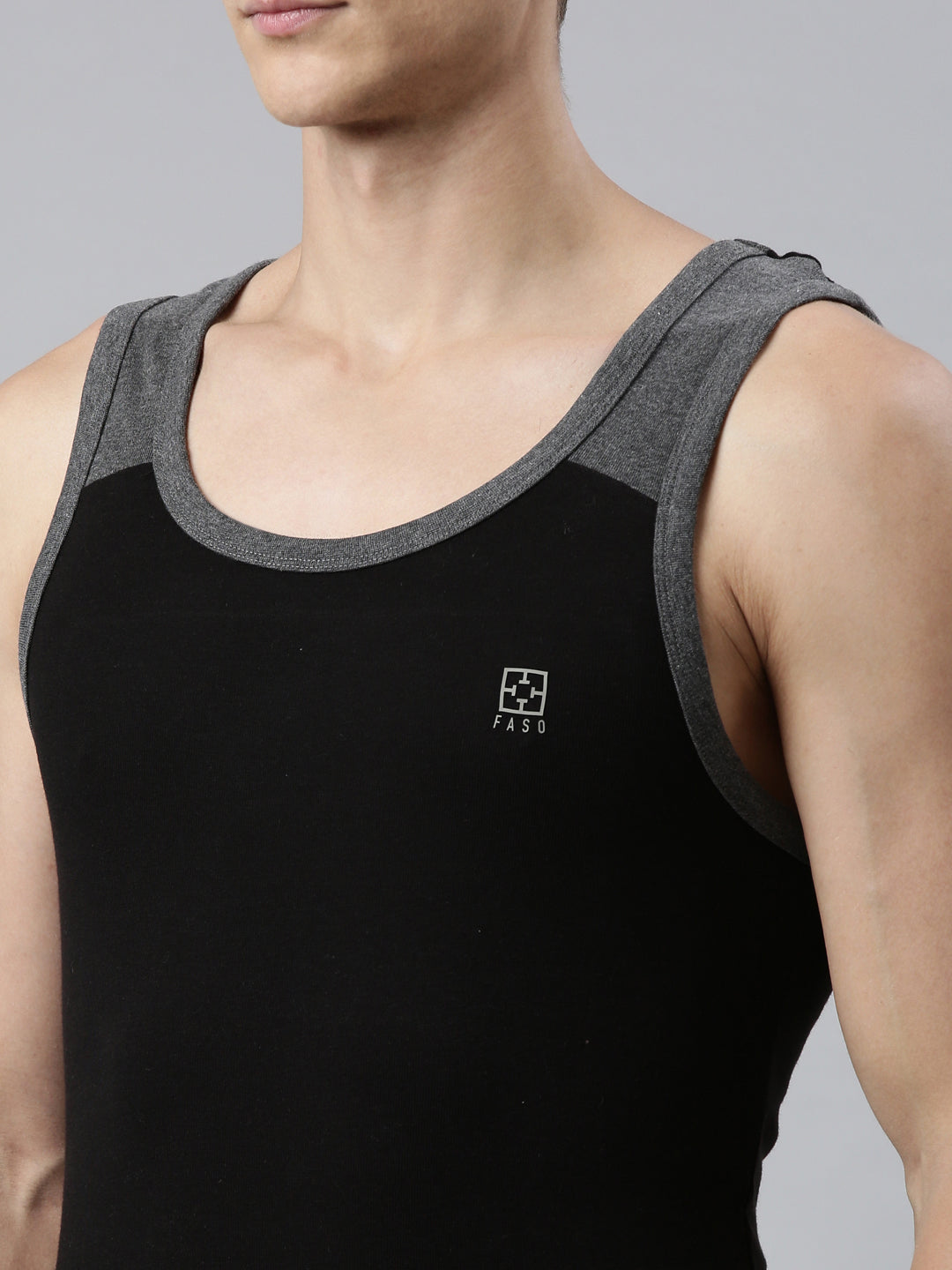 Faso Men's Cotton Color Vest