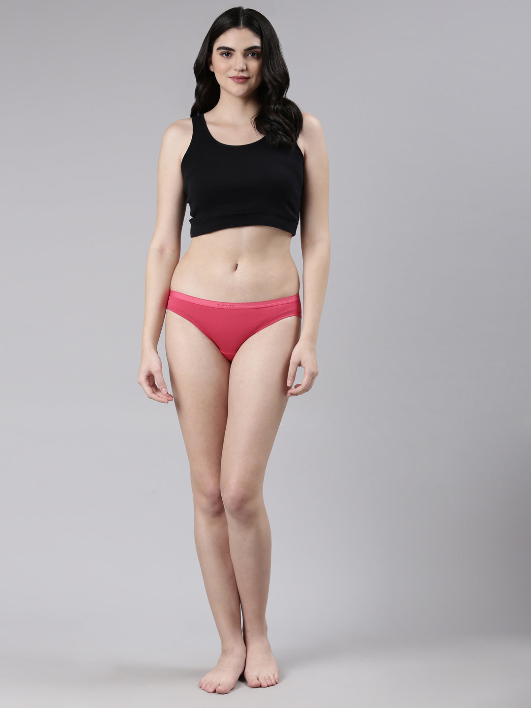 Faso Women's Cotton Outer Elastic Bikini (Pack of 2)