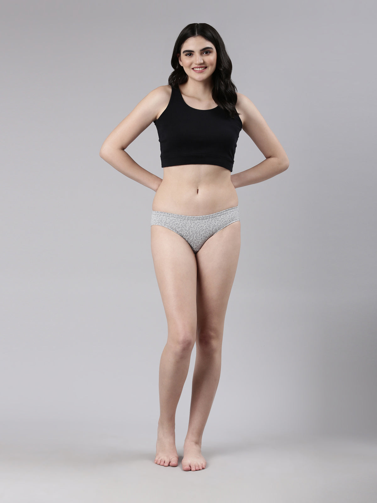 Faso Women's Cotton Inner Elastic Bikini (Pack of 3)