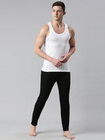 Faso Men's White Cotton Comfort Vest (Pack of 2)