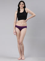 Faso Women's Cotton Outer Elastic Bikini (Pack of 2)