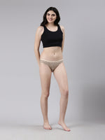 Faso Women's Cotton Outer Elastic Bikini (Pack of 3)
