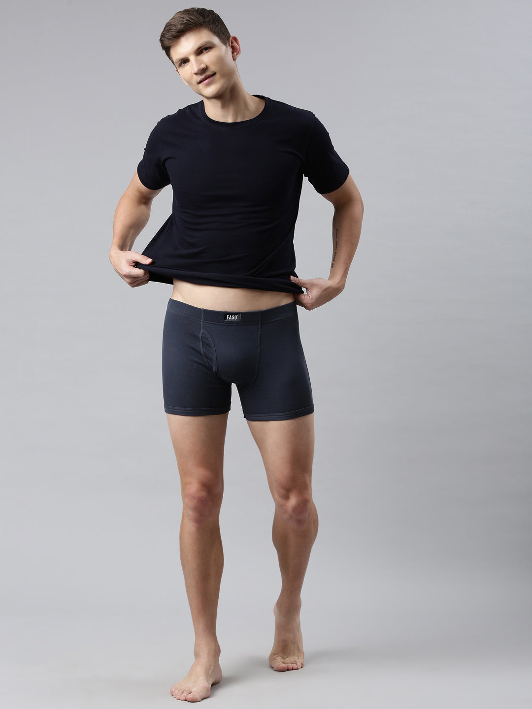 Faso Men's Cotton Inner Elastic Trunk (Pack of 2)