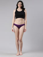 Faso Women's Cotton Outer Elastic Bikini (Pack of 2)