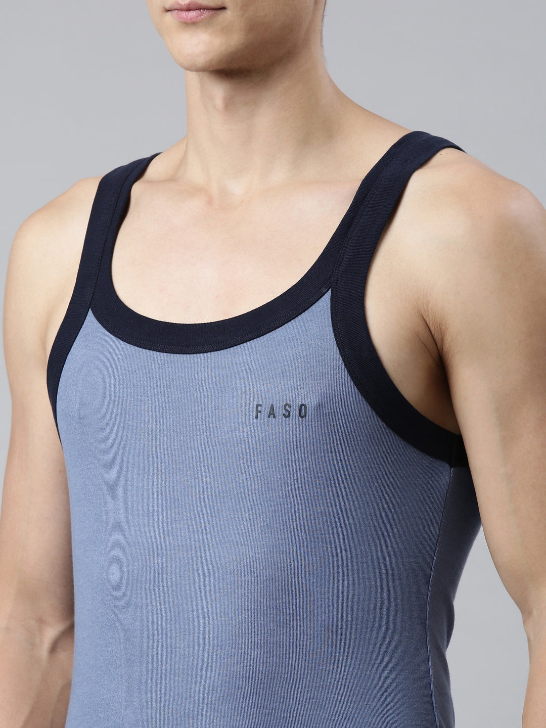 Faso Men's Premium Cotton Color Vest