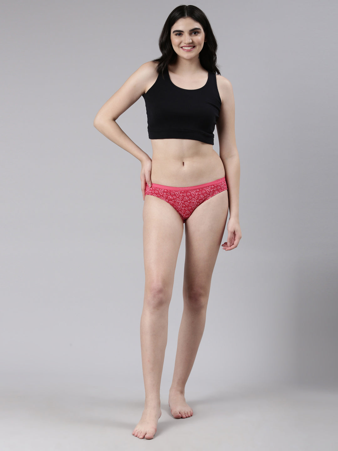 Faso Women's Cotton Outer Elastic Bikini (Pack of 2)