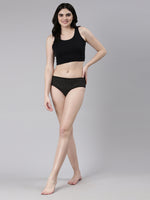 Faso Women's Cotton Inner Elastic Hipster (Pack of 2)