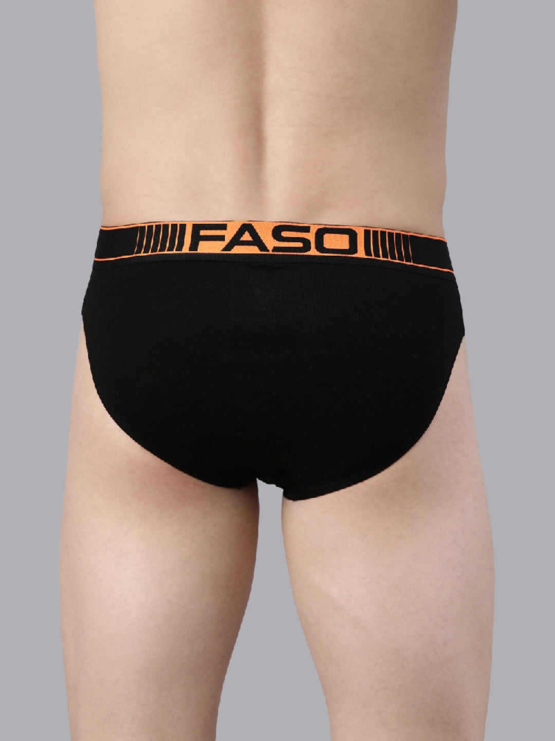Faso Men's Cotton Neon Outer Elastic Brief (Pack of 2)