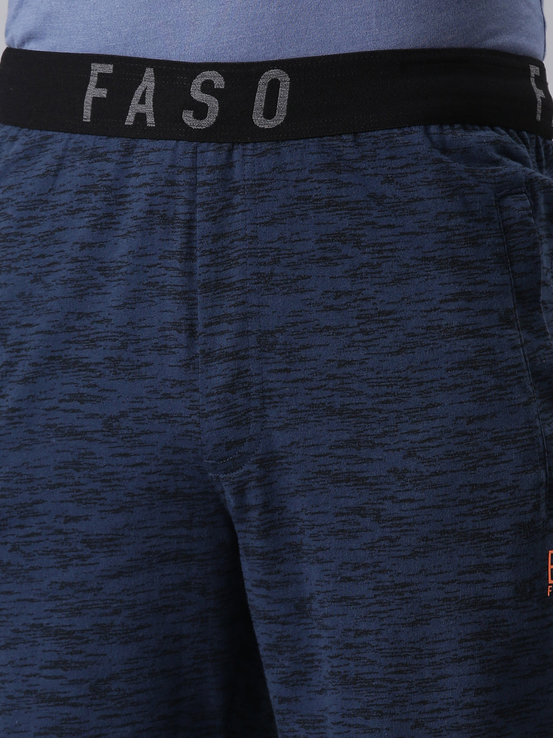 Faso Men's Cotton Elastic Track Shorts
