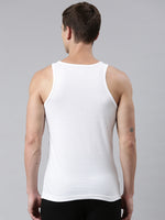 Faso Men's White Cotton Vest (Pack of 3)