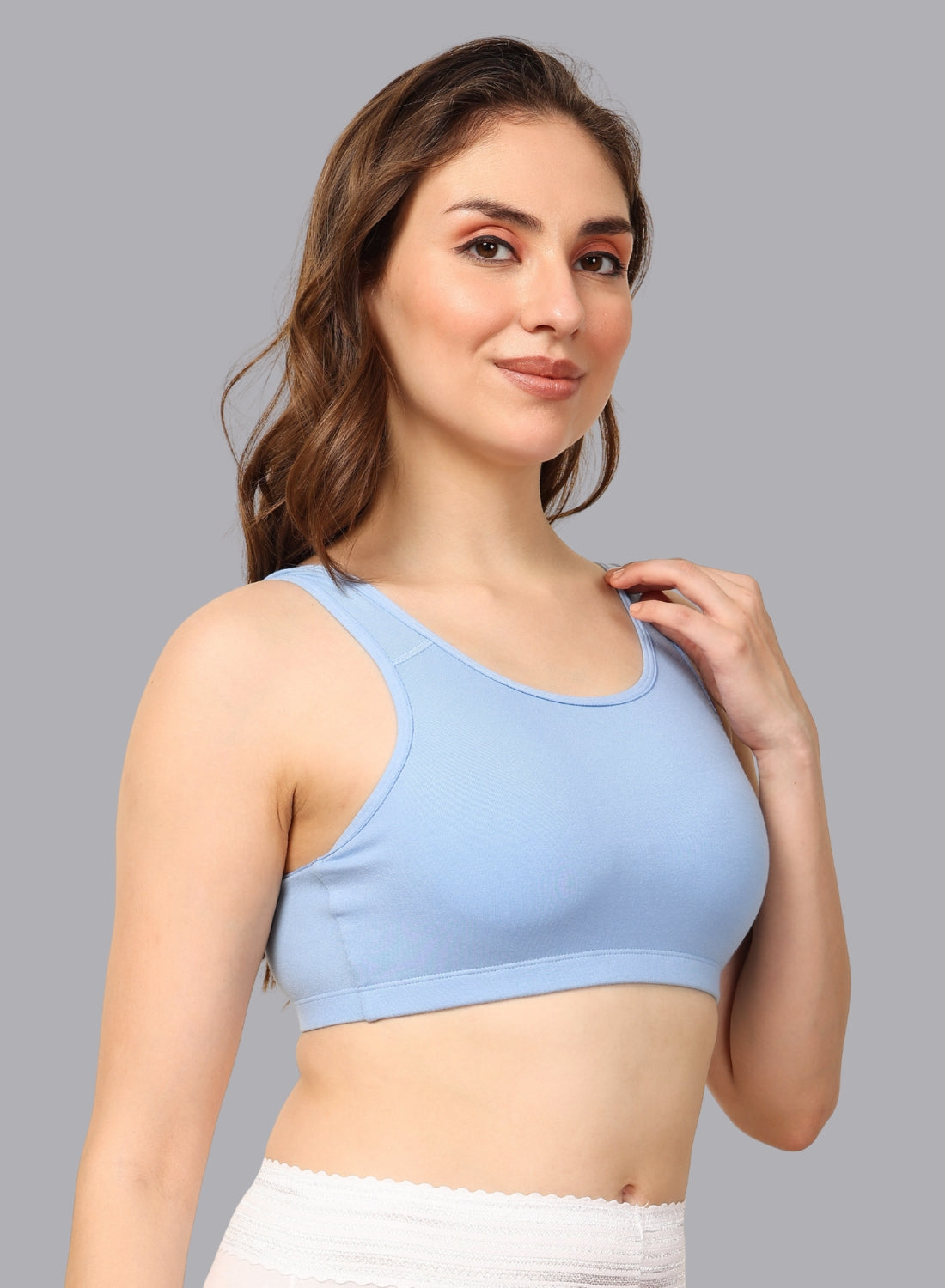 Faso Women's Cotton Beginners Sports Bra