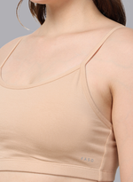 Faso Women's Cotton Beginners Bra with Strap