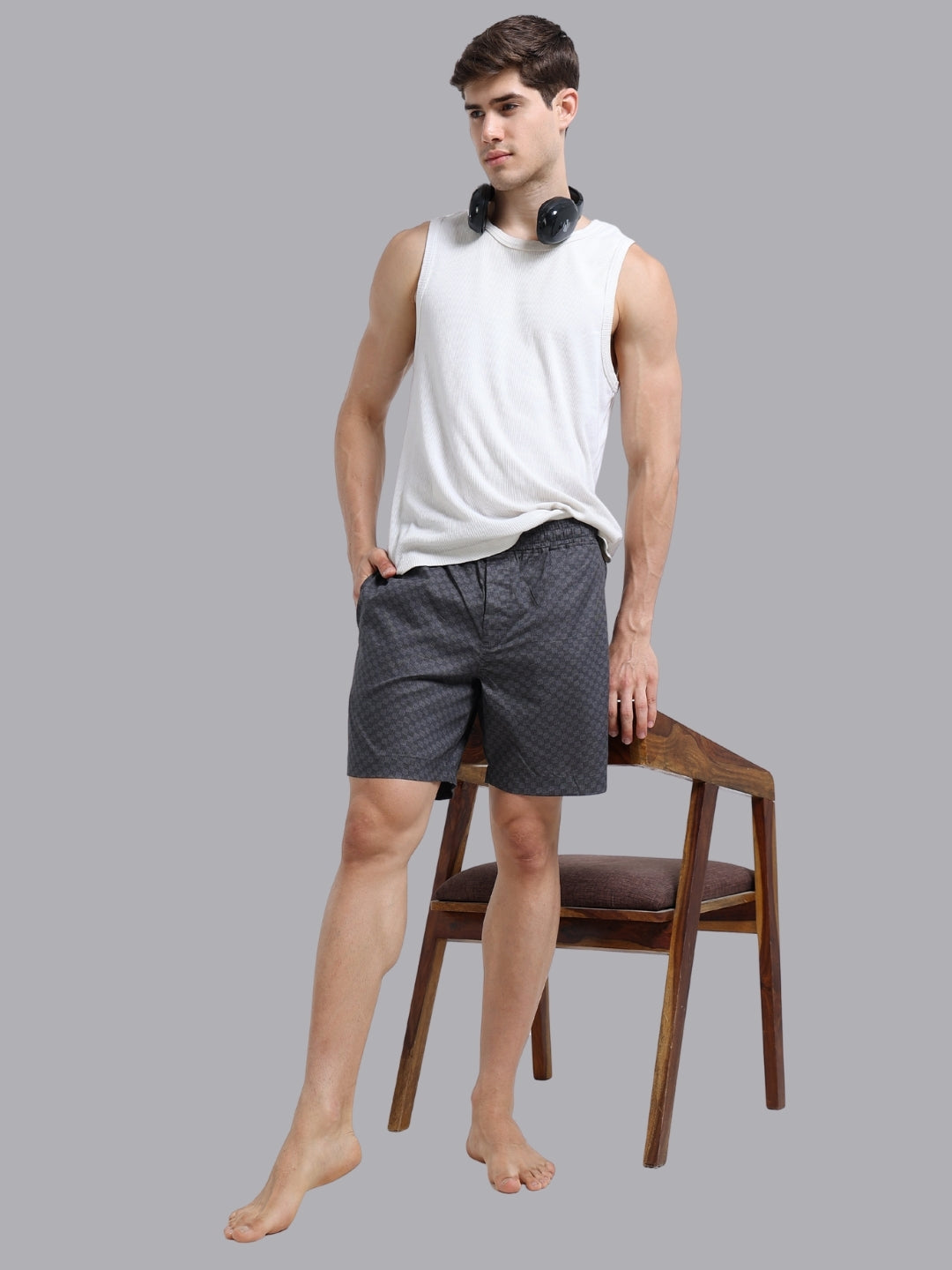 FASO Men’s Cotton Printed Shorts