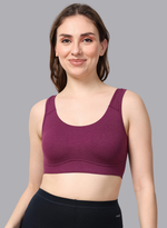 Faso Women's Cotton Moulded Sports Bra