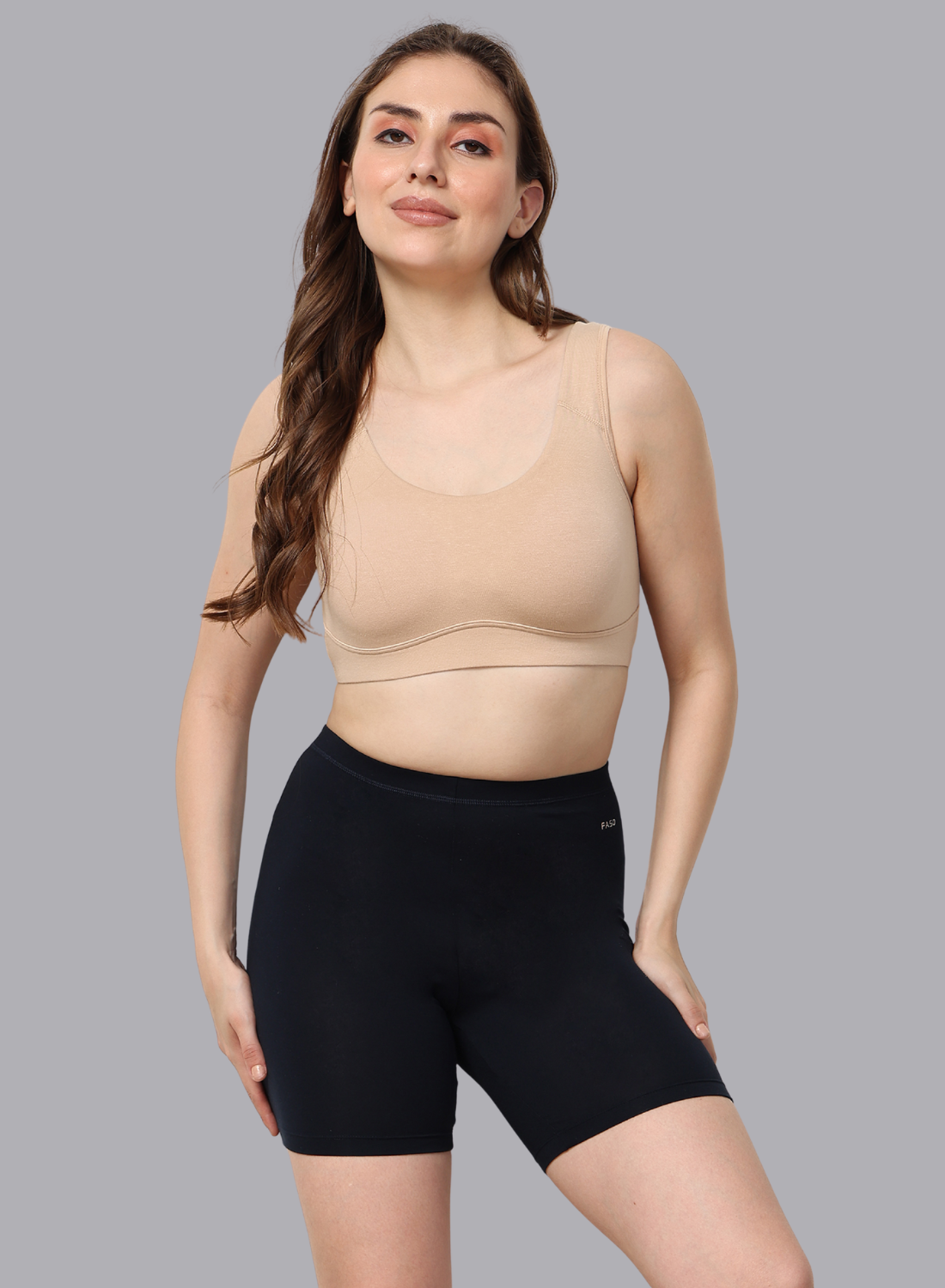 Faso Women's Cotton Moulded Sports Bra