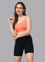 Faso Women's Cotton Sports Bra With Strap