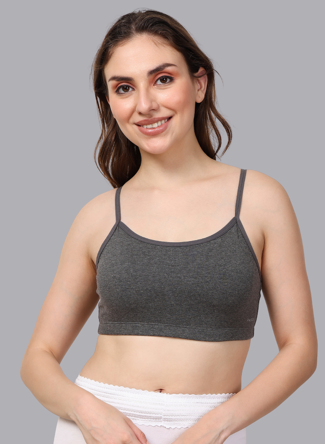 Faso Women's Cotton Beginners Bra with Strap