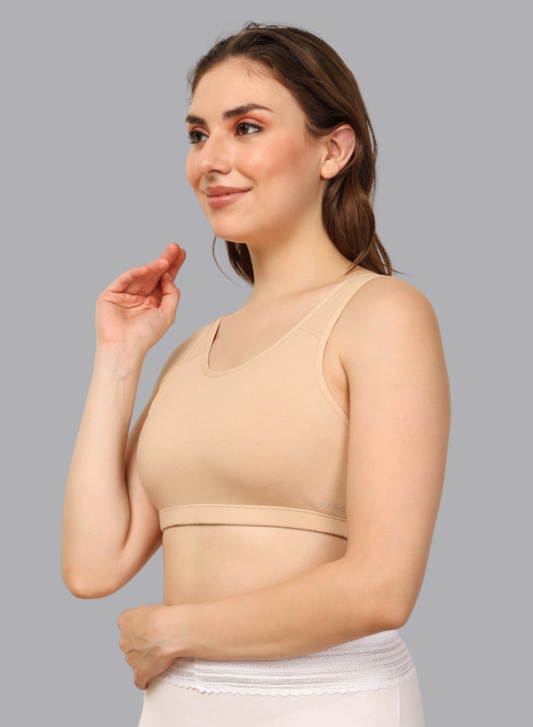 Faso Women's Cotton Beginners Sports Bra