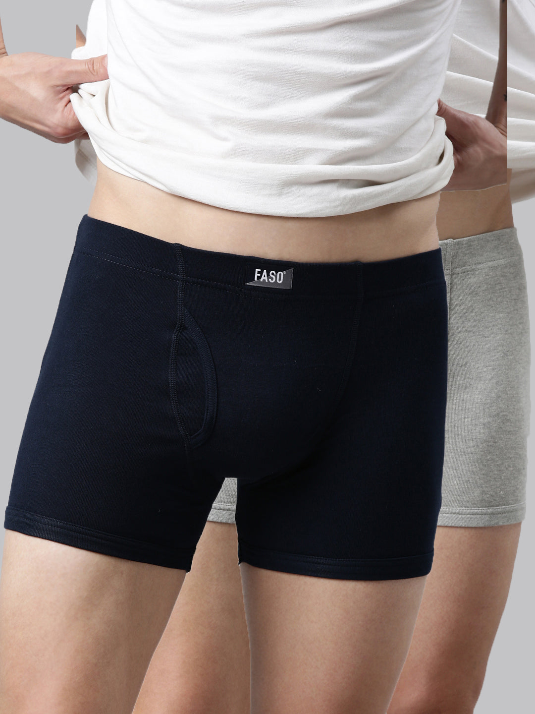 Faso Men's Cotton Inner Elastic Trunk (Pack of 2)