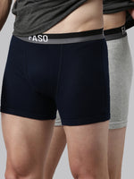 Faso Men's Cotton Outer Elastic Trunk (Pack of 2)