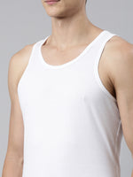 Faso Men's White Cotton Vest (Pack of 3)