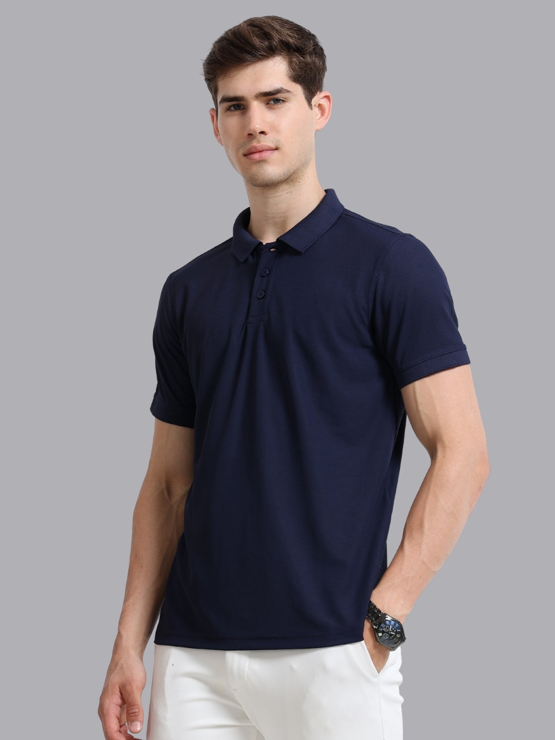 FASO Men's Polyester Polo T-shirt