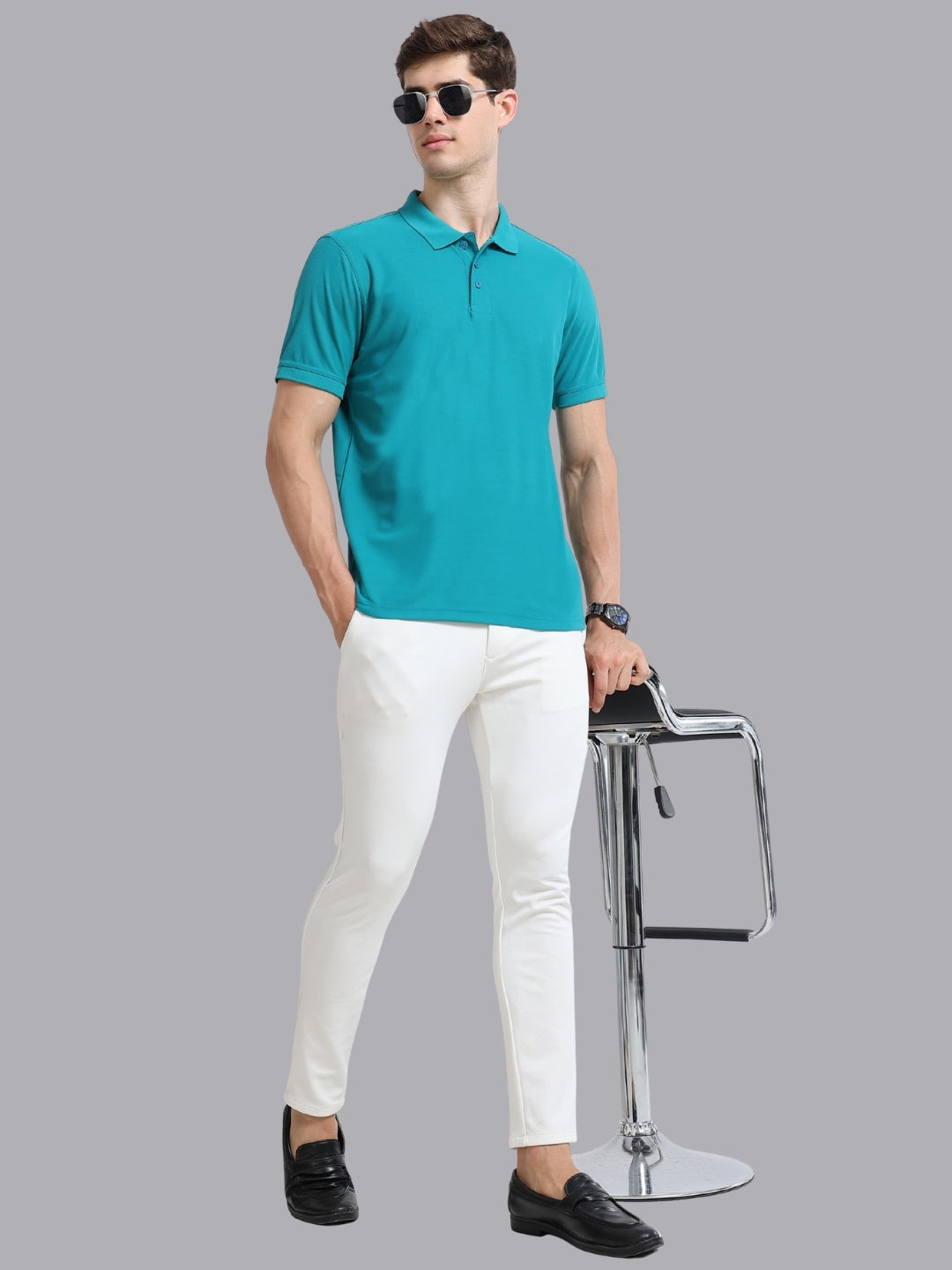 FASO Men's Polyester Polo T-shirt