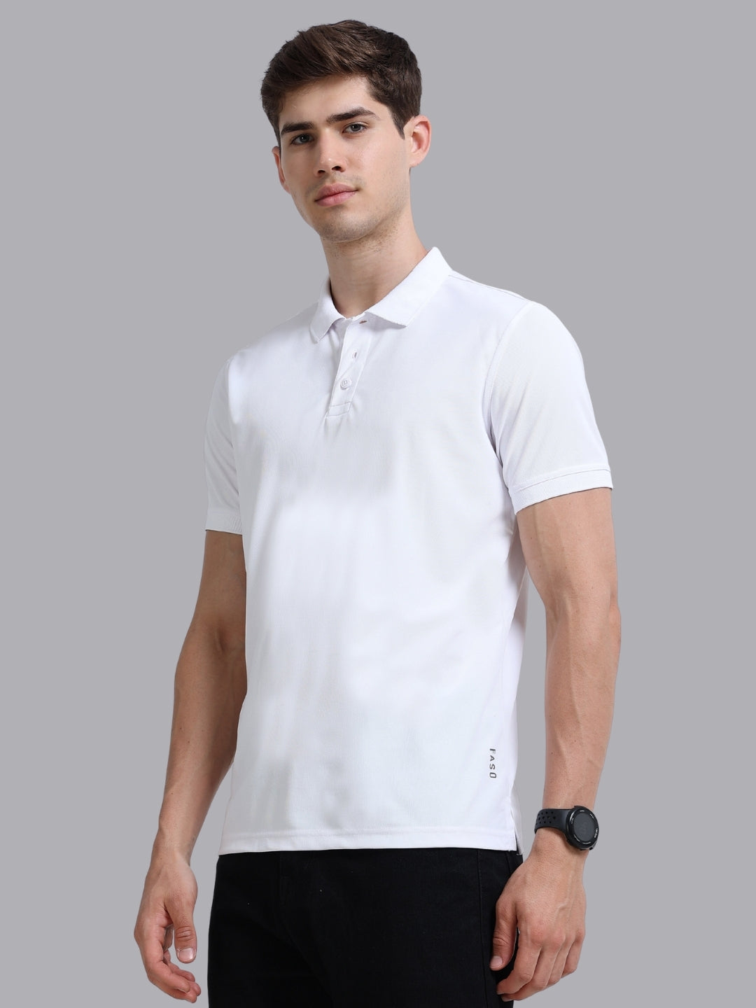 FASO Men's Polyester Polo T-shirt
