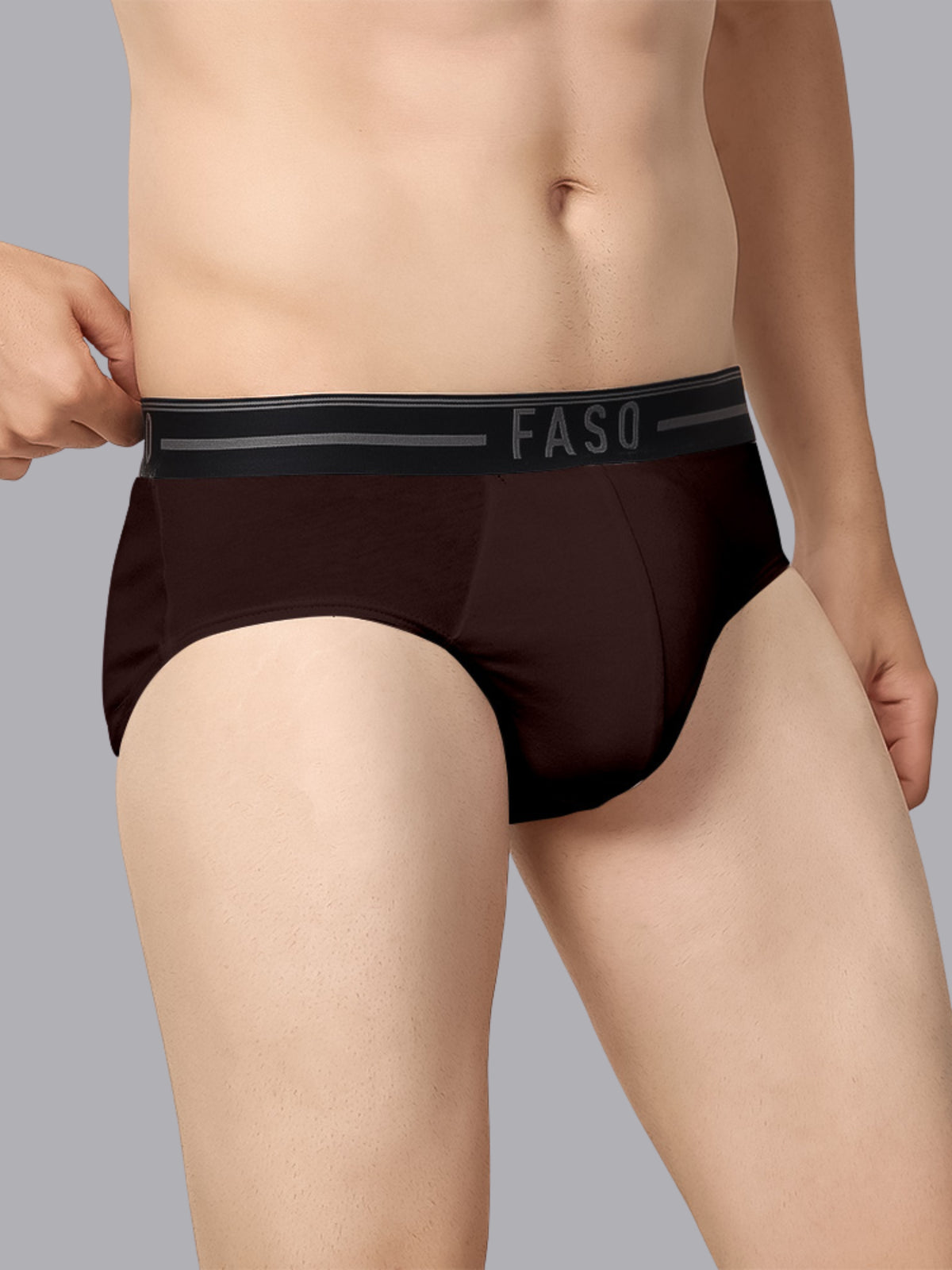 Faso Men's Cotton Outer Elastic Brief(Pack of 2)