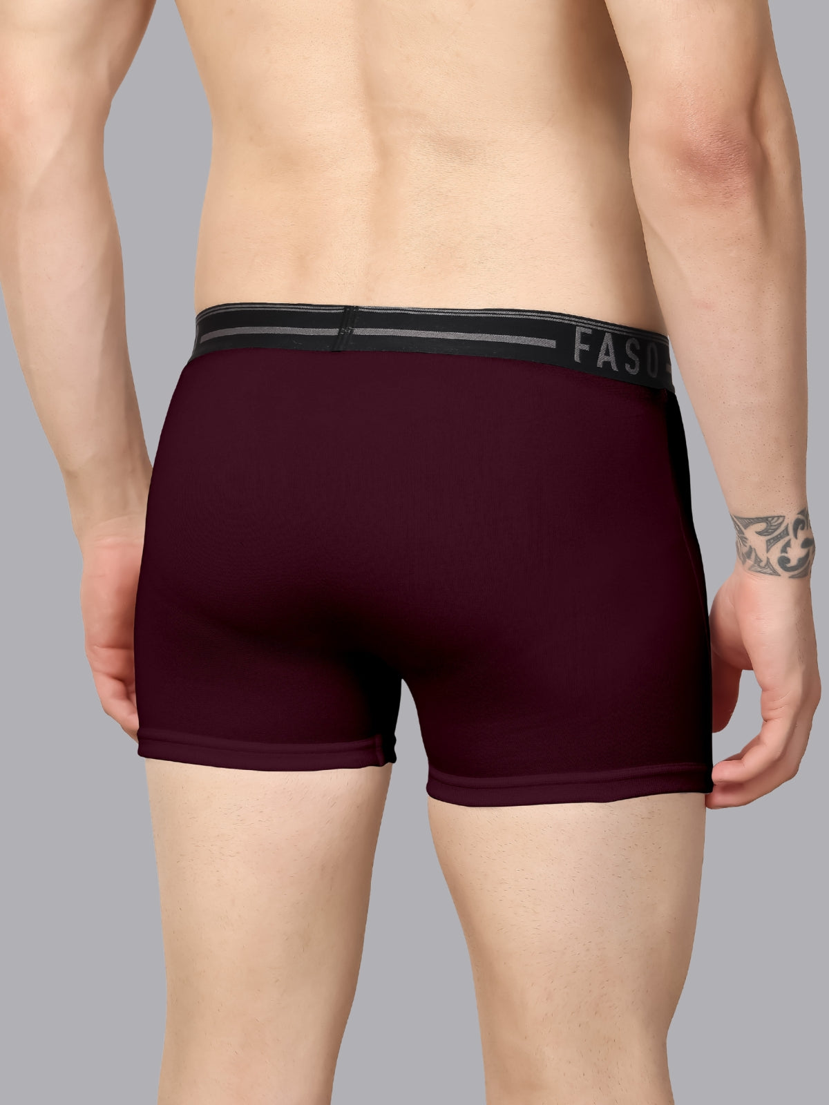 Faso Men's Cotton Outer Elastic Trunk (Pack of 2)
