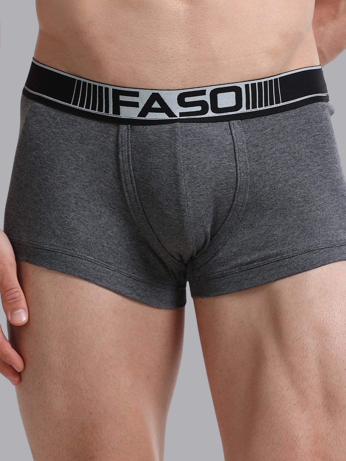 Faso Men's Cotton Neon Outer Elastic Trunk (Pack of 2)