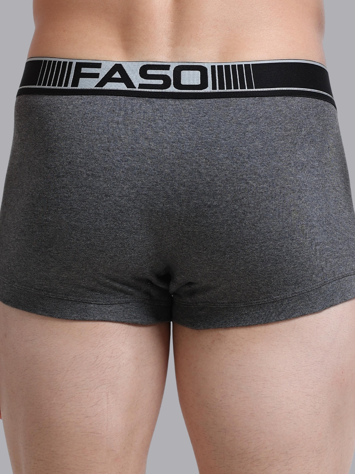 Faso Men's Cotton Neon Outer Elastic Trunk (Pack of 2)