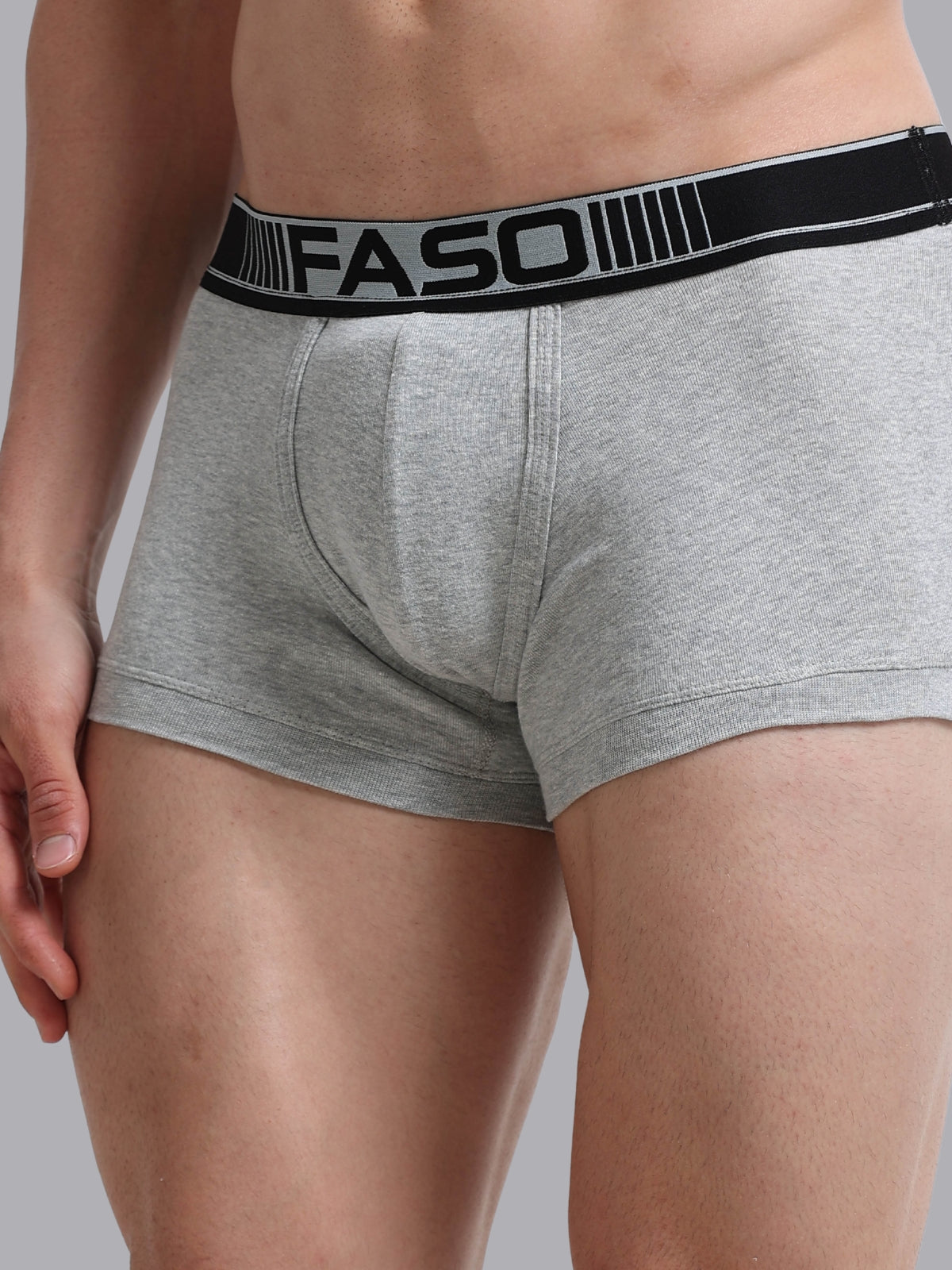 Faso Men's Cotton Neon Outer Elastic Trunk (Pack of 2)