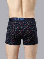 Faso Men's Cotton Outer Elastic All Over Print Trunk