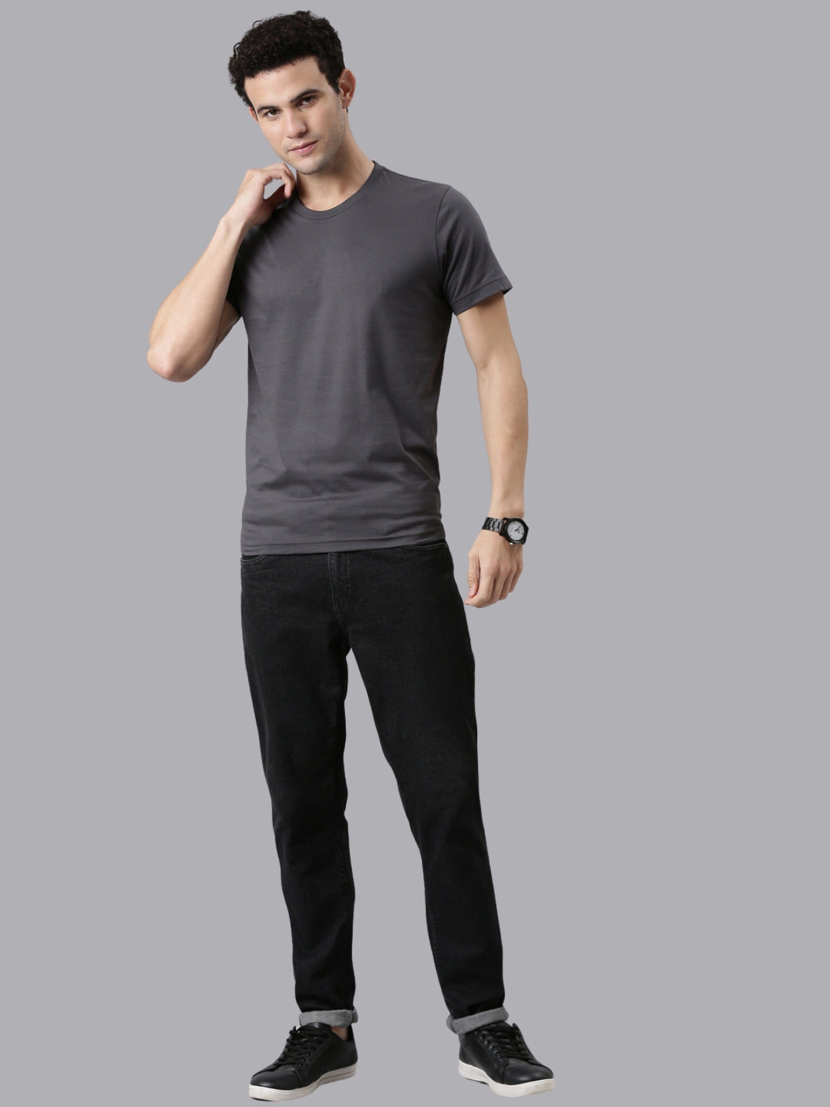 FASO Men’s Cotton Crew Neck Casual T-Shirt