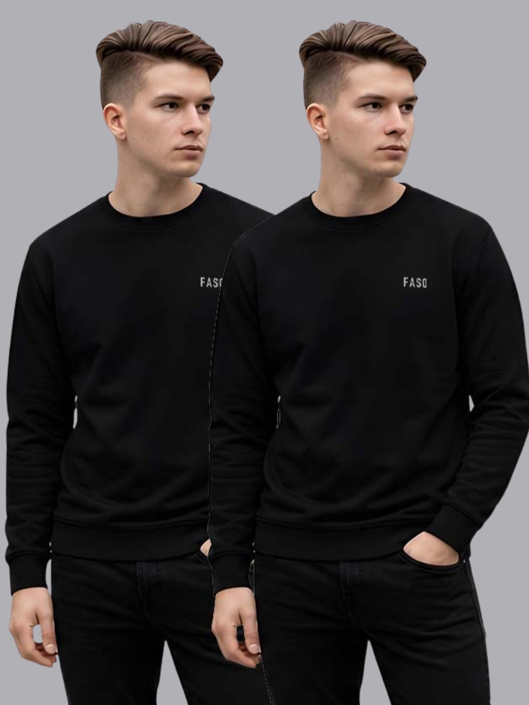 FASO Men’s Full Sleeve T-Shirt (Pack of 2)