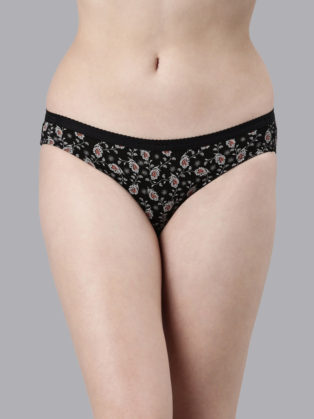 Faso Women's Cotton Outer Elastic Bikini (Pack of 3)