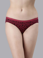 Faso Women's Cotton Outer Elastic Bikini (Pack of 3)