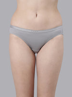 Faso Women's Cotton Outer Elastic Bikini (Pack of 3)