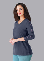 Faso Women's Cotton 3/4 Sleeve T-Shirt