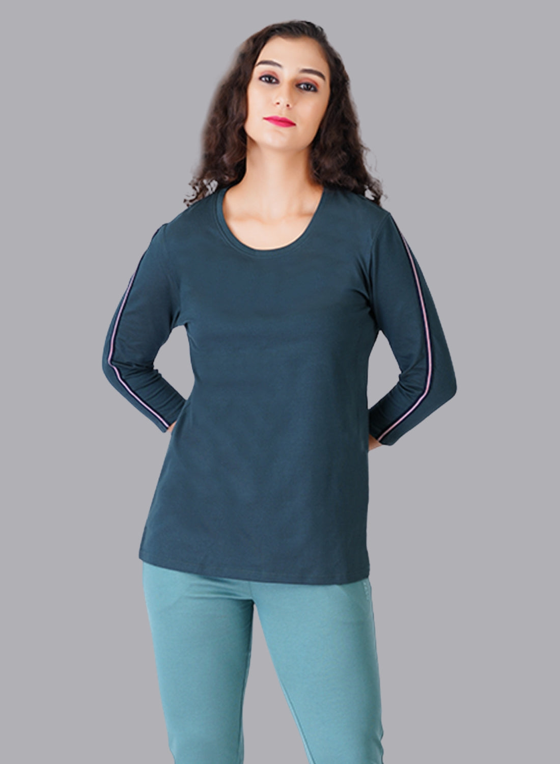 Faso Women's Cotton 3/4 Sleeve T-Shirt