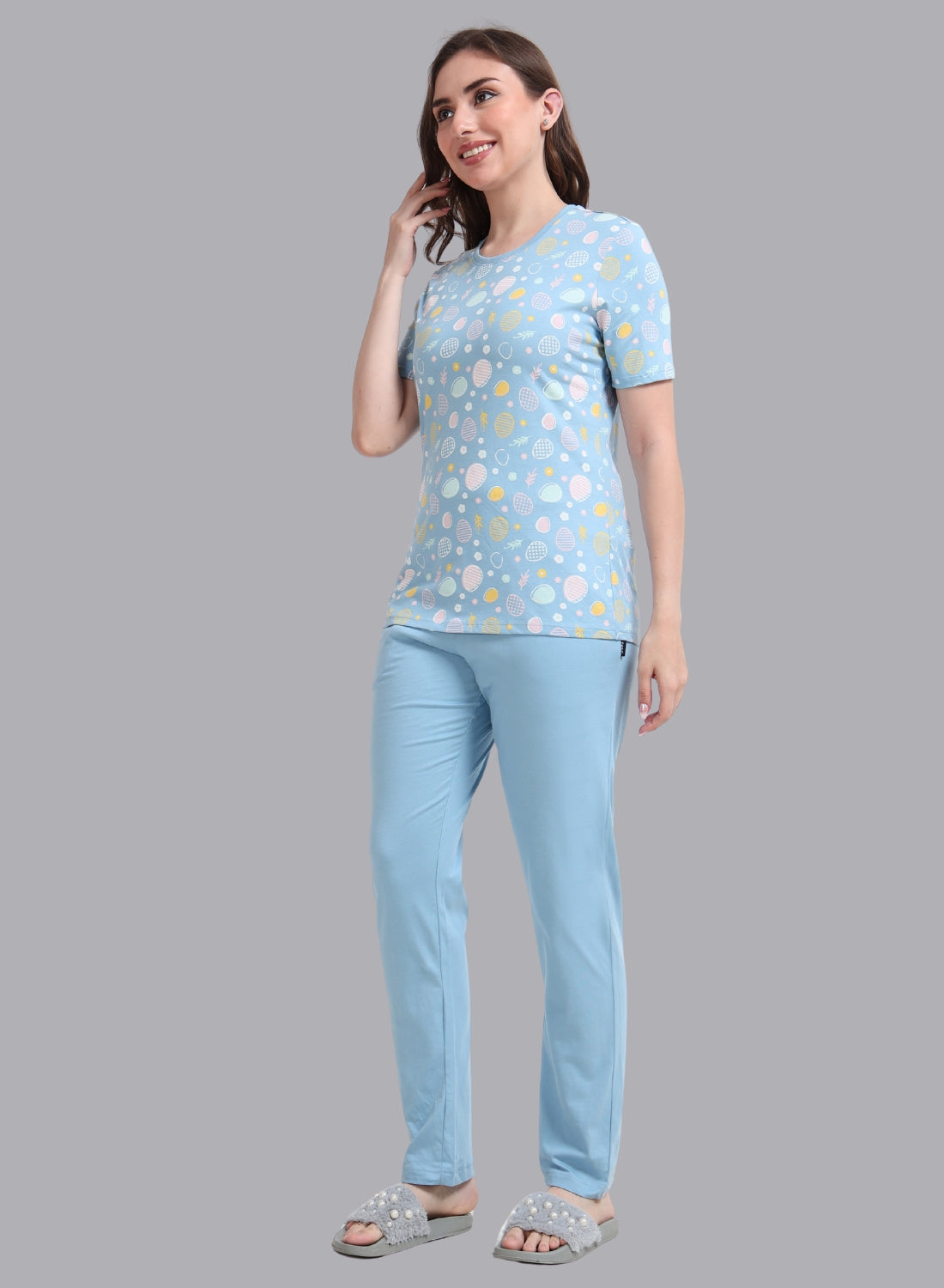 Faso Women's Cotton Printed Pyjama Set
