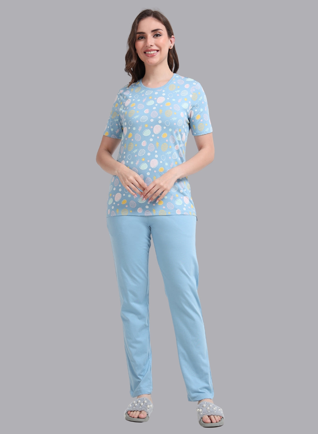 Faso Women's Cotton Printed Pyjama Set