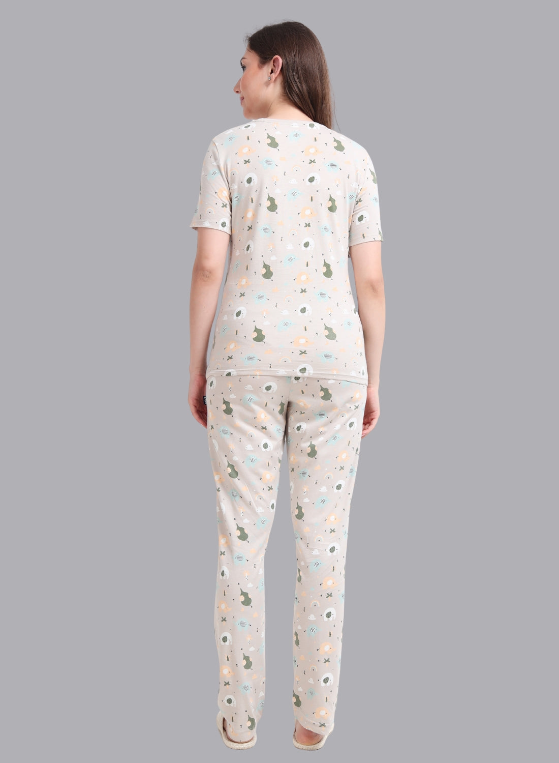 Faso Women's Cotton Printed Pyjama Set