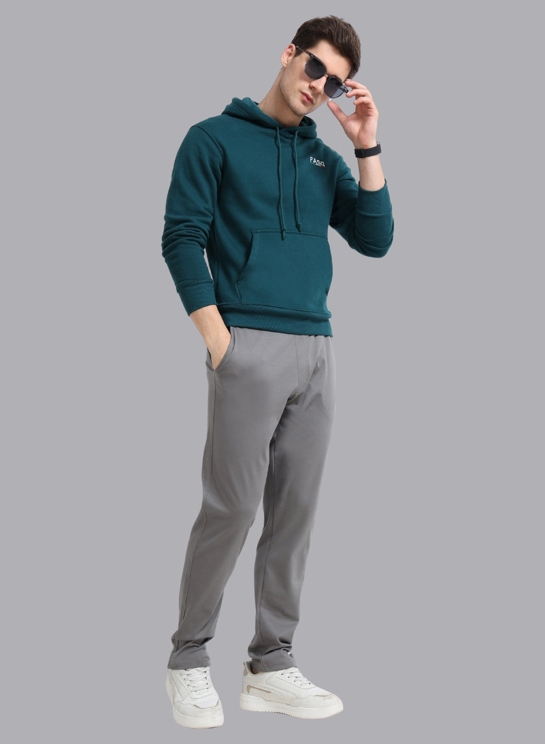 FASO Men’s Premium Fleece Hooded Sweatshirt