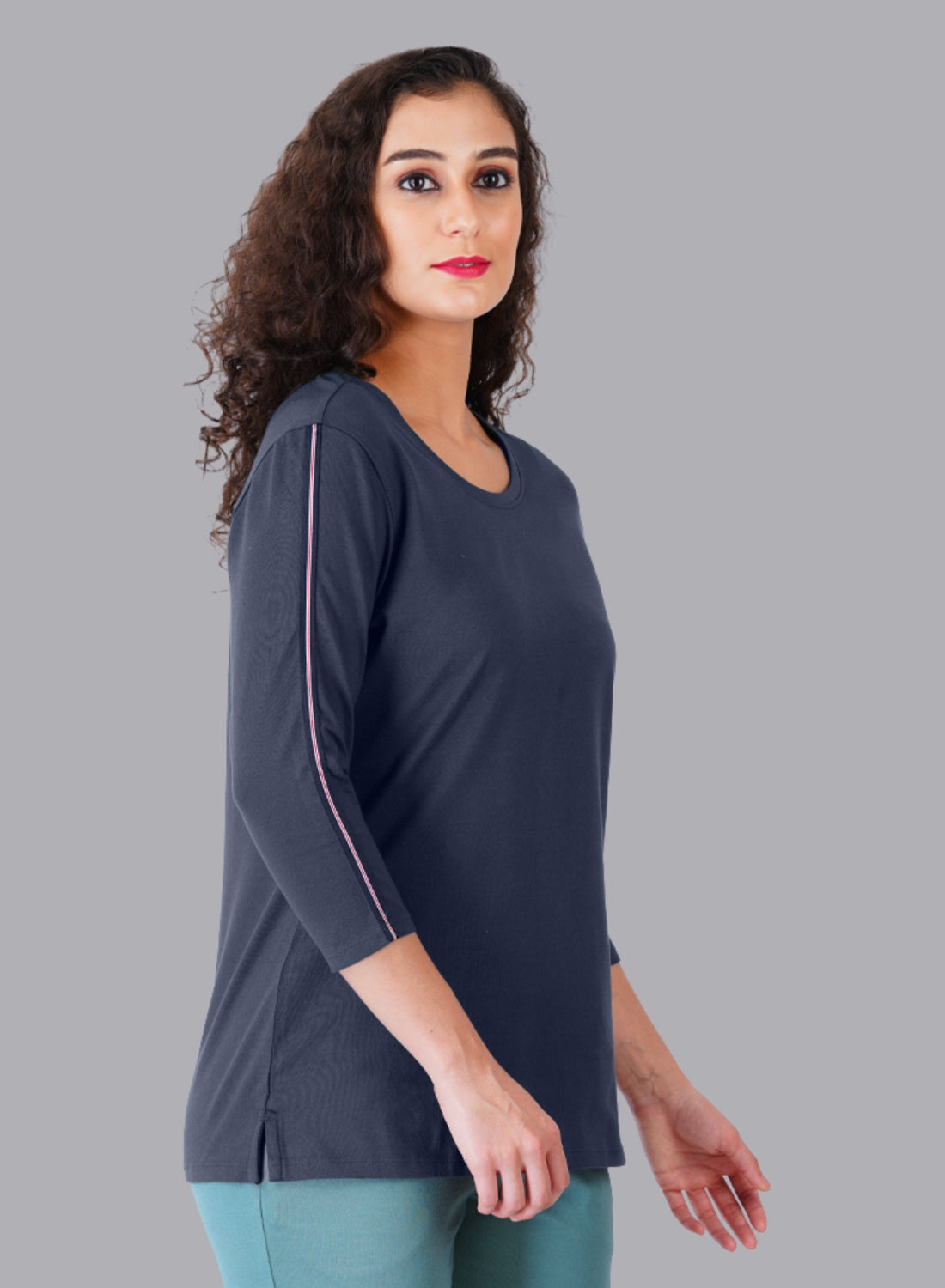 Faso Women's Cotton 3/4 Sleeve T-Shirt