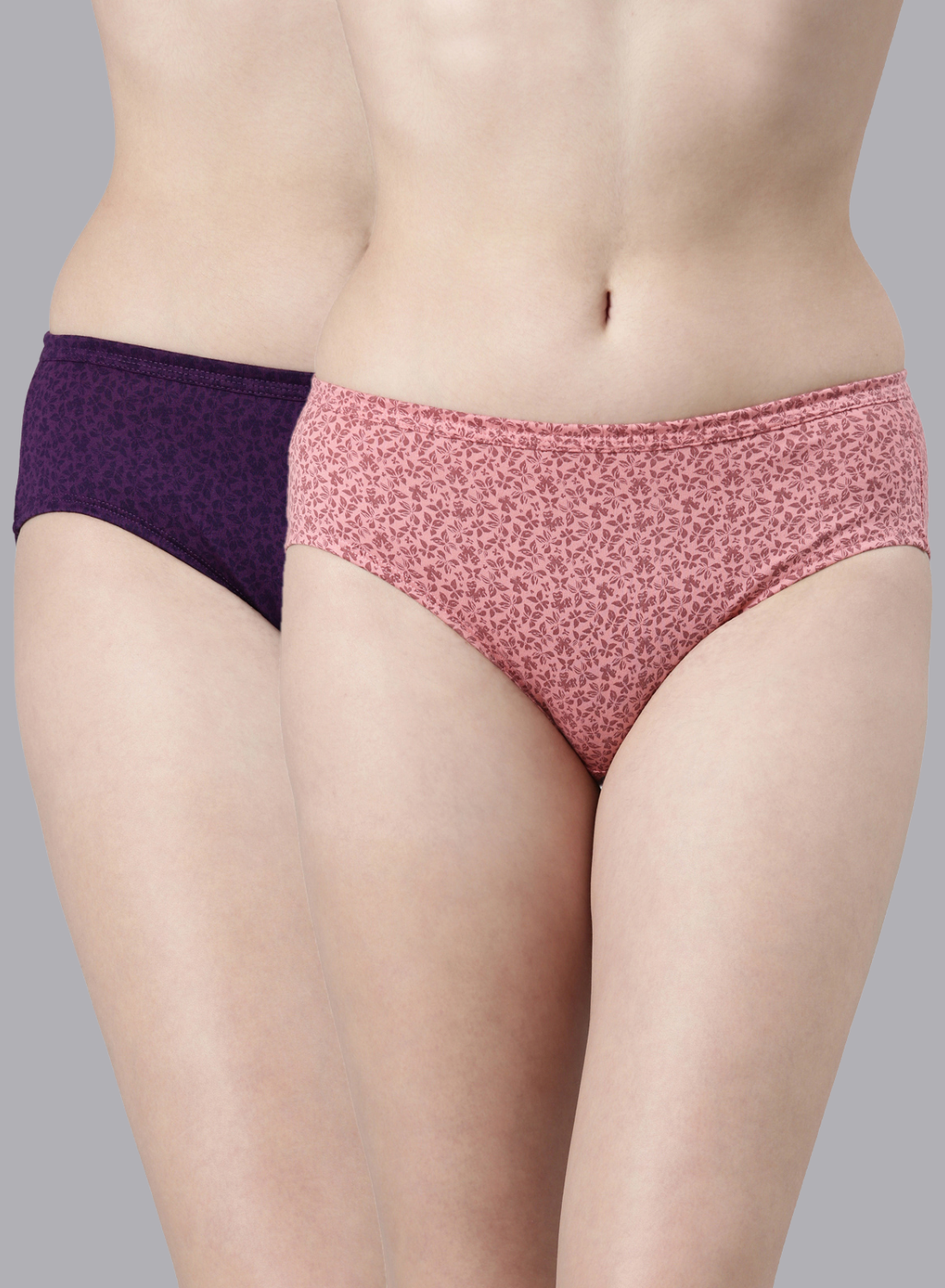 Faso Women's Cotton Inner Elastic Hipster (Pack of 2)